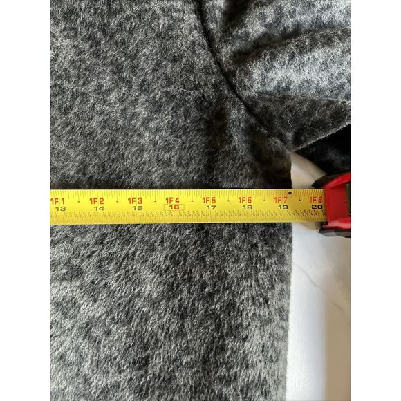 F&F Women’s Full Zip Jacket Black Gray Leopard Print Fleece Coat Size US 6 Lined - Picture 13 of 16